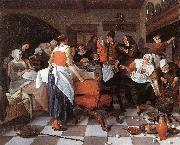 Jan Steen Celebrating the Birth Germany oil painting reproduction